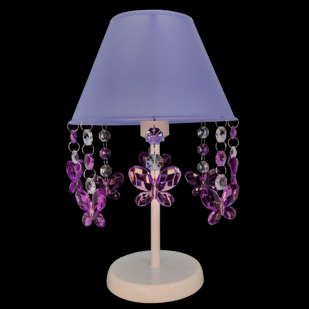 Quartinho de Bebê Simples Lustre e Abajur Infantil Quarto Menina Iluminar Borboleta Violeta - 7