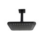 Ducha Flatt 21 Cm Quadrada em Abs Preto Fosco com Braço Suporte de Teto 10 Cm - 5