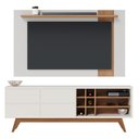 Ver imagem 1 de Rack Bancada Noronha e Painel Leme para Tv de 70" Off White Matte/freijo - Colibri