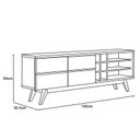 Ver imagem 3 de Rack Bancada Noronha e Painel Leme para Tv de 70" Off White Matte/freijo - Colibri