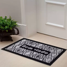 Tapete Corttex de Porta Capacho Bem vindo Antiderrapante 40x60:Preto e Cinza - 2