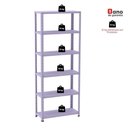 Ver imagem 2 de Estante de Estrutura Metálica com 6 Prateleiras 175cm(a)92acm(l)30cm(p) sem Reforço Lilas