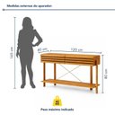 Ver imagem 3 de Aparador Decorativo 2 Gavetas Ripadas com Prateleira Inferior 120cm Solene
