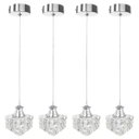 Ver imagem 1 de 4 Pendente Cristal K9 Metal Prata Polido para Banheiro Bet43