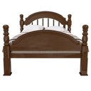 Ver imagem 2 de Cama Casal Queen em Madeira Maciça Torneada Peseira Alta 160cm Eliabe B07 Castanho - Lyam Decor