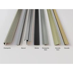 Perfil Junção T Dourada Moldura Aluminio Piso Vinilico Laminado 2mt + Base - 2