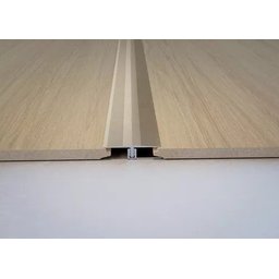 Perfil Junção T Dourada Moldura Aluminio Piso Vinilico Laminado 2mt + Base - 1