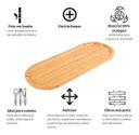 Ver imagem 5 de Bandeja Oval de Bambu 44cm Multiuso Decorativa Ecokitchen Mimo Style