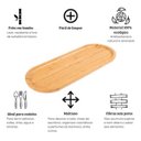 Ver imagem 5 de Bandeja Oval de Bambu 44cm Multiuso Decorativa Ecokitchen Mimo Style