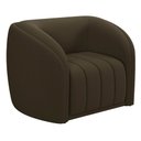Ver imagem 1 de Poltrona Decorativa para Sala 112cm Meris M22 Veludo Marrom - Mpozenato