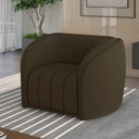 Ver imagem 2 de Poltrona Decorativa para Sala 112cm Meris M22 Veludo Marrom - Mpozenato