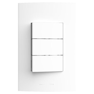 Conjunto 3 Interruptores Simples 10A 250V com Placa 4x2 Inova Pro Alumbra