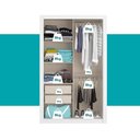 Ver imagem 4 de Guarda Roupa Solteiro 2 Portas de Correr Vivacce Carraro Branco C/ Freijó