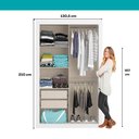 Ver imagem 5 de Guarda Roupa Solteiro 2 Portas de Correr Vivacce Carraro Branco C/ Freijó