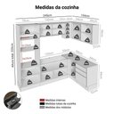 Ver imagem 3 de Armário de Cozinha Completa de Canto 399 Cm Rustic/preto Lux Madesa 01