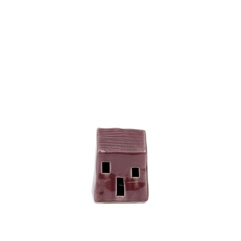 Escultura Decorativa Casa em Cerâmica Roxa 9cm 23035a Mart