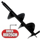 Ver imagem 2 de Broca Universal 80x25cm em Aço especial carbono Para Perfurador de Solo Com Eixo de Encaixe 20mm