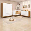 Ver imagem 2 de Jogo de Quarto Classic Elfe Sapateira Branco Fosco com Savana - Moveisaqui