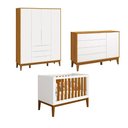 Ver imagem 1 de Jogo de Quarto Classic Elfe Sapateira Branco Fosco com Savana - Moveisaqui