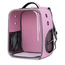 Ver imagem 1 de Bolsa Mochila Pet Visor Transparente Estilo Astronauta Cao Gato Viagem Ventilada Portatil Rosa