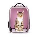 Ver imagem 3 de Bolsa Mochila Pet Visor Transparente Estilo Astronauta Cao Gato Viagem Ventilada Portatil Rosa