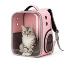 Ver imagem 2 de Bolsa Mochila Pet Visor Transparente Estilo Astronauta Cao Gato Viagem Ventilada Portatil Rosa