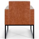 Ver imagem 3 de Kit 2 Poltronas Decorativas Sala Base Fixa Metal Helô L02 Linho Bege Couríssimo Camel - Lyam