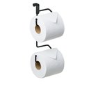 Ver imagem 1 de Porta Papel Higiênico Preto Sem Furo Suporte Para Dois Rolo - Cód 07759