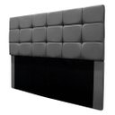 Ver imagem 3 de Cabeceira Estofada Cama Box Casal 140 Cm Bianca Suede:cinza