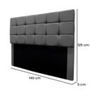 Ver imagem 5 de Cabeceira Estofada Cama Box Casal 140 Cm Bianca Suede:cinza