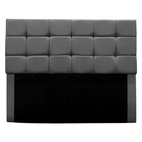 Cabeceira Estofada Cama Box Casal 140 Cm Bianca Suede:cinza