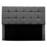 Cabeceira Estofada Cama Box Casal 140 Cm Bianca Suede:cinza - 1