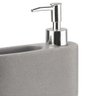 Dispenser Porta Detergente e Esponja em Cerâmica Cinza - 3