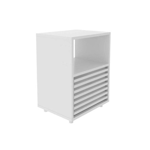 Mesa de Cabeceira Solteiro Cm-8042 C- 1 Gaveta Branco - Tecno Mobili