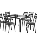 Ver imagem 2 de Conjunto Mesa 140cm com 6 Cadeiras New Malva Preto