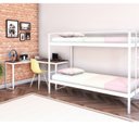 Ver imagem 1 de Conjunto para Quarto 1 Beliche e 1 Escrivaninha em L 126x126cm Branco