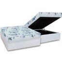Ver imagem 1 de Cama Box Baú Casal: Colchão Espuma Luckspuma D28 Celebrity Pro + Base CRC Courano White(138x188)