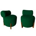 Ver imagem 1 de Kit 2 Poltronas Decorativa Mônaco Bouclé Verde