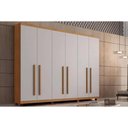 Ver imagem 1 de Guarda Roupa Casal 6 Portas e 6 Gavetas C- Pés Pernambuco Imbuia-off White - Rufato