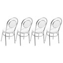 Ver imagem 5 de Conjunto 4 Cadeiras para Cozinha Cromado/Branco