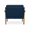 Kit 2 Poltronas Decorativas Mona Luxo Braço Nogueira:linho Azul - 5