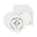 Ver imagem 1 de Kit Sousplat + Guardanapo Páscoa Cristã Nsw 6 Peças com Base