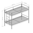 Ver imagem 6 de Conjunto para Quarto 1 Beliche e 1 Estante com Rodizios 2 Prateleiras Branco