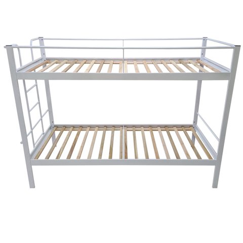 Conjunto para Quarto 1 Beliche e 1 Estante com Rodizios 2 Prateleiras Branco