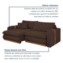 Ver imagem 7 de Sofá Cama Retrátil e Reclinável 3 Lugares Veludo Marrom França 230cm Yescasa