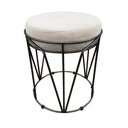 Ver imagem 2 de Kit 2 Puffs Multiuso com Mesa Babu 2 em 1 Suede Bege Base Preto