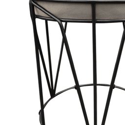 Kit 2 Puffs Multiuso com Mesa Babu 2 em 1 Suede Bege Base Preto - 4