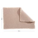 Ver imagem 3 de Tapete para Banheiro 40x60cm Antiderrapante Texturizado Lyor Waffle Chenille Bege
