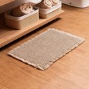 Ver imagem 2 de Tapete para Banheiro 40x60cm Antiderrapante Texturizado Lyor Waffle Chenille Bege