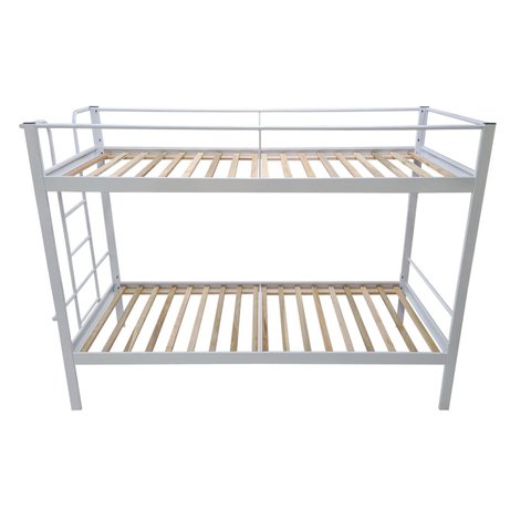 Conjunto para Quarto 1 Beliche e 1 Estante com Rodizios 3 Prateleiras Branco